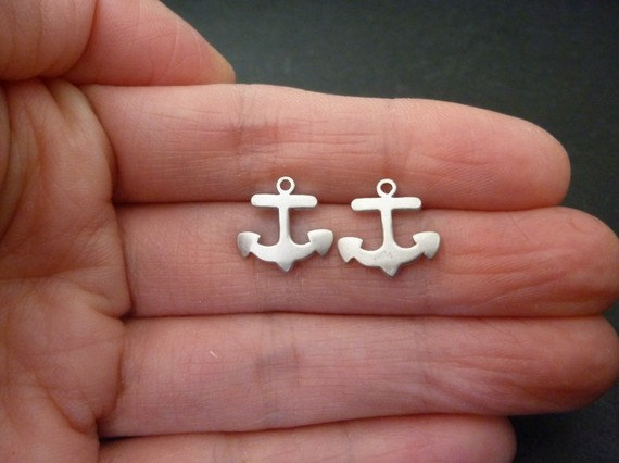 Anchor Stud Earrings In Silver-anchor Stud Earrings-anchor Studs-anchor Earrings-anchor Studs In Gold-gold Anchor Studs-gold Stud Earrings